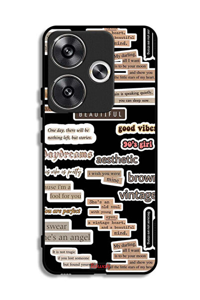 Tolwak Xiaomi Redmi Turbo 3 5G Protective Case Cover Beautiful Quotes Stickers