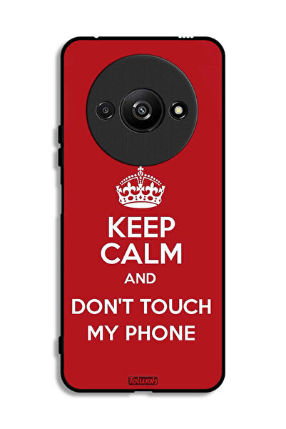 Tolwak Xiaomi Redmi A3 4G Protective Case Cover Keep Calm And Dont Touch My P...