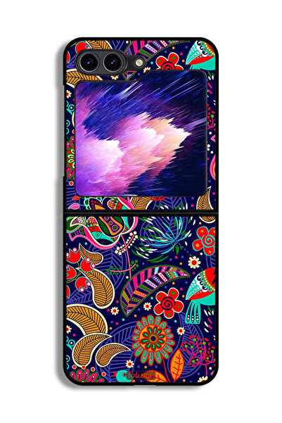 Tolwak غطاء حماية لهاتف Samsung Galaxy Z Flip6 بنقشة طيور وزهور