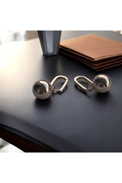 İNN JEWELLERY Steel Earrings Tarnish-Free Antiallergic Ball Shooter Figured (2 Years Importer Guaranteed)