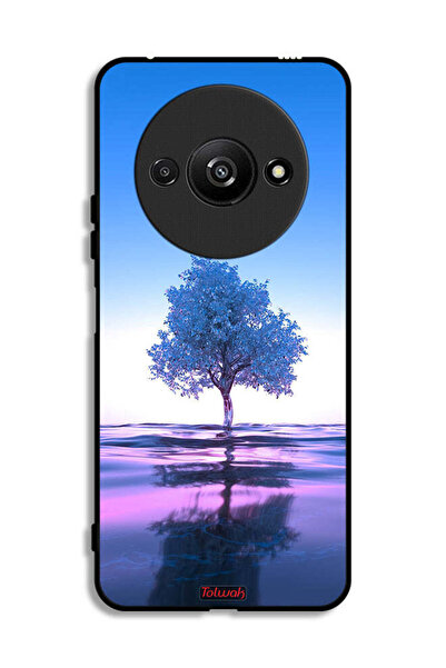 Tolwak غطاء حماية لهاتف Xiaomi Redmi A3 4G بتصميم شجرة نيون وانعكاس مائي فني ...