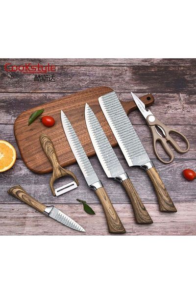 divendi-ro Set of 4 kitchen knives, scissors and peeler CooKstyle CS-0238D