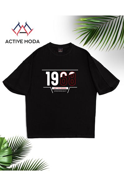 ACTIVE MODA -Men's Cotton Printed Loft the Original Short Sleeve Tshirt Oversize Large Size