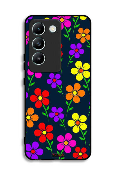 Tolwak غطاء حماية لهاتف Vivo V30 Lite 4G بنقشة زهور ملونة