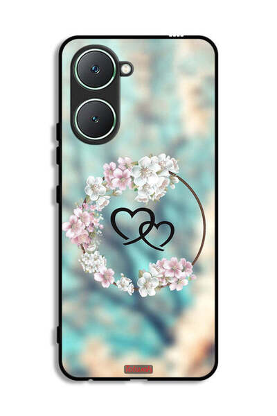 Tolwak غطاء حماية لهاتف Vivo Y03 4G برسومات قلوب ورسومات خواتم