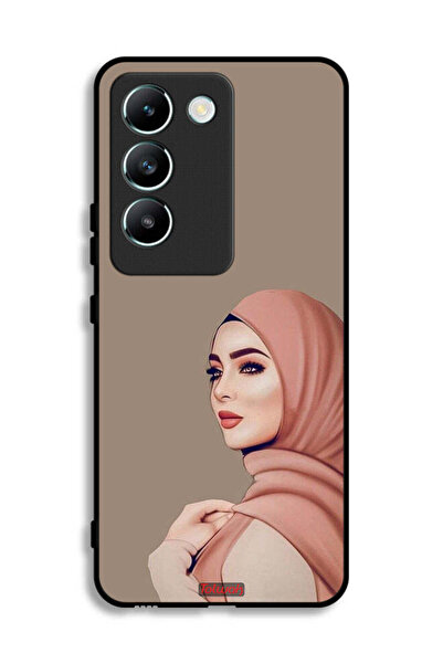 Tolwak غطاء حماية لهاتف فيفو V30 لايت 4G بطبعة فتاة محجبة جميلة