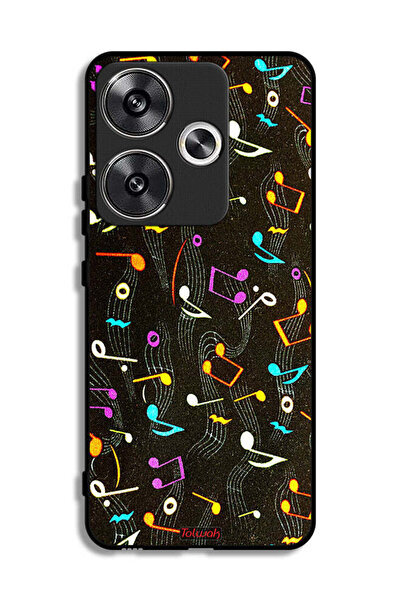 Tolwak غطاء حماية لهاتف Xiaomi Redmi Turbo 3 5G بنمط قماش موسيقي