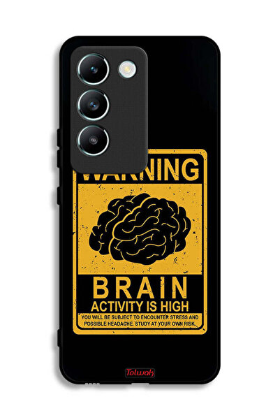 Tolwak غطاء حماية لهاتف Vivo V30 Lite 4G تحذير من ارتفاع نشاط الدماغ
