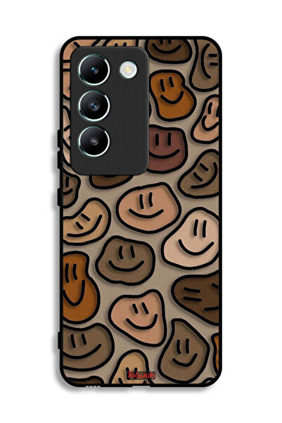 Tolwak غطاء حماية لهاتف Vivo V30 Lite 4G برسومات وجوه مبتسمة