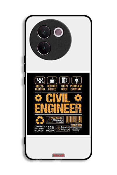 Tolwak غطاء حماية Vivo V30e 5G، ملصق مهندس مدني