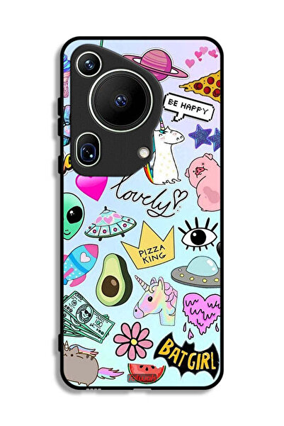 Tolwak غطاء حماية لهاتف هواوي بيورا 70 ألترا بملصقات جميلة