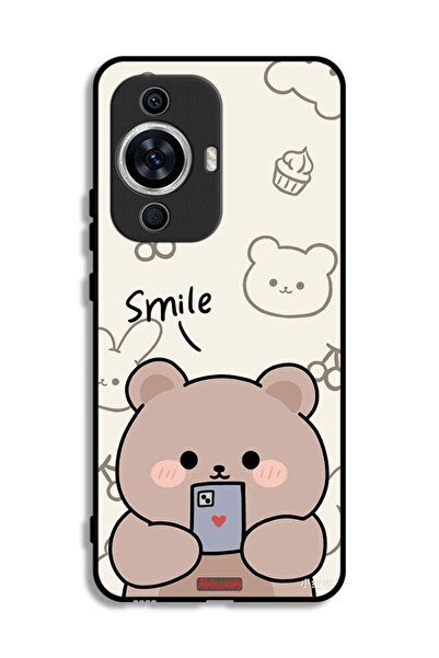 Tolwak غطاء حماية لهاتف هواوي نوفا 12 لايت برسومات الدب المبتسم