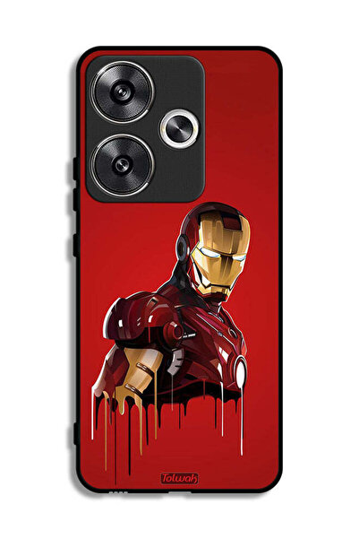 Tolwak غطاء حماية لهاتف شاومي ريدمي توربو 3 5G برسومات الرجل الحديدي