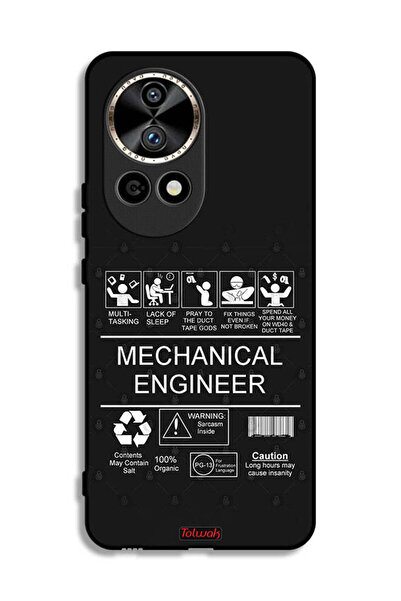 Tolwak غطاء حماية لهاتف هواوي نوفا 12 برو 5G، ملصق مهندس ميكانيكي