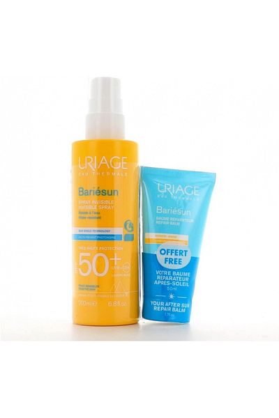 Uriage Bariesun Invisible Spray Very High Protection Spf50+ 200Ml + Repair Balm 50Ml Free