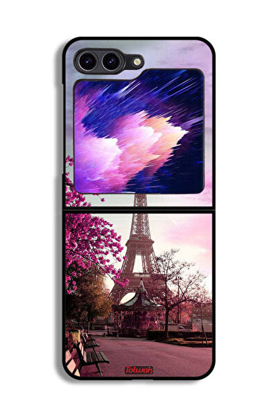 Tolwak غطاء حماية لهاتف سامسونج جالاكسي زد فليب 6 بتصميم برج إيفل