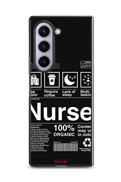 Tolwak غطاء حماية لهاتف سامسونج جالاكسي زد فولد 6، ملصق ممرضة