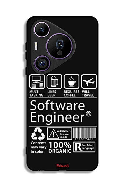 Tolwak غطاء حماية لهاتف هواوي بيورا 70 برو، ملصق مهندس برمجيات