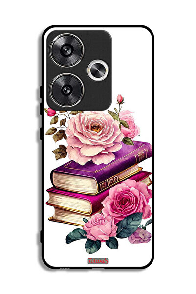 Tolwak Xiaomi Poco F6 5G Protective Case Cover Roses And Books