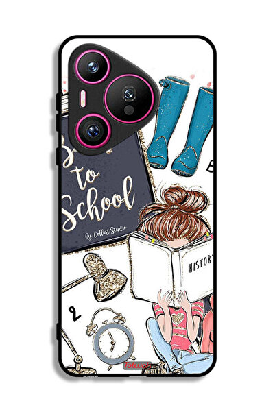 Tolwak غطاء حماية لهاتف هواوي بيورا 70 - فتاة في المدرسة تقرأ التاريخ