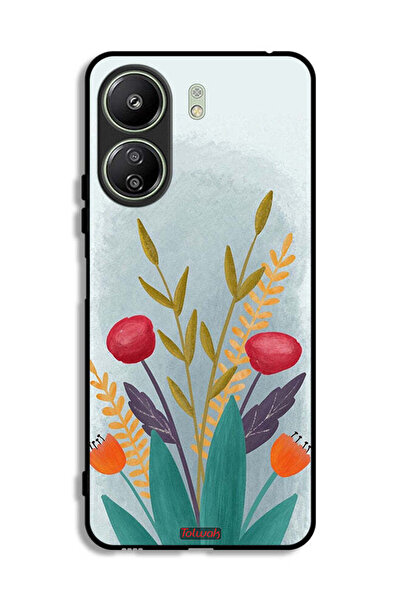 Tolwak غطاء حماية لهاتف شاومي ريدمي 13 سي برسومات نباتية
