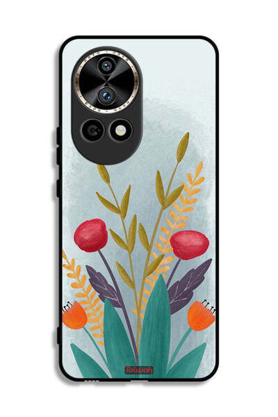 Tolwak غطاء حماية لهاتف هواوي نوفا 12 برو 5G برسومات نباتية