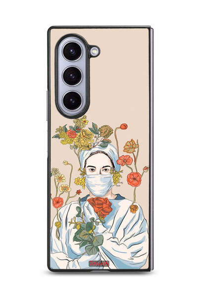 Tolwak غطاء حماية لهاتف Samsung Galaxy Z Fold6 بتصميم فني للممرضات