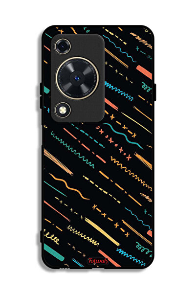 Tolwak غطاء حماية لهاتف هواوي إنجوي 70 بنمط خطوط تجريدية X