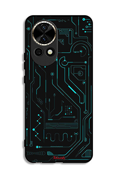 Tolwak Huawei nova 12 5G Protective Case Cover Digital Art Circuits Minimalis...