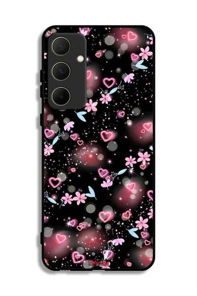 Tolwak غطاء حماية لهاتف سامسونج جالاكسي A35 5G بنقشة قلوب وأزهار صغيرة