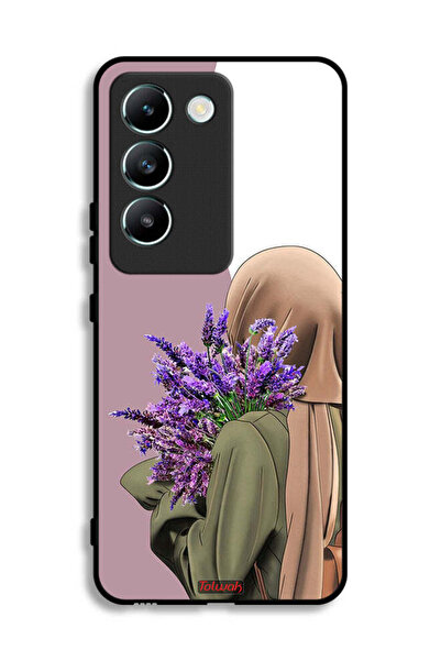 Tolwak Vivo V30 Lite 4G Protective Case Cover Holding Flower