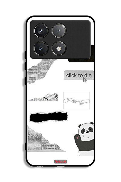 Tolwak Xiaomi Poco F6 Pro Protective Case Cover Panda Sticker
