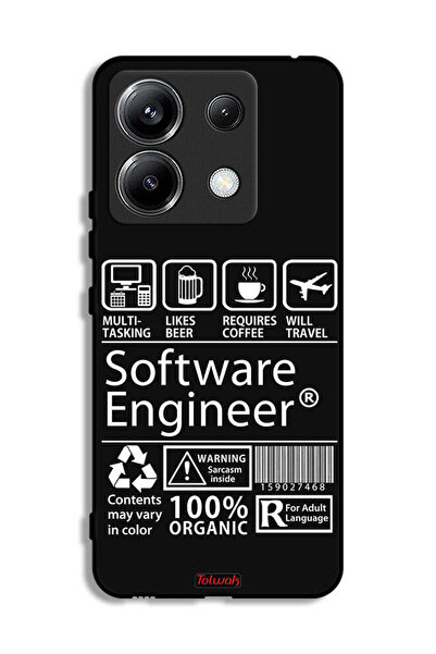 Tolwak غطاء حماية لهاتف شاومي ريدمي نوت 13 برو 5G، ملصق مهندس برمجيات