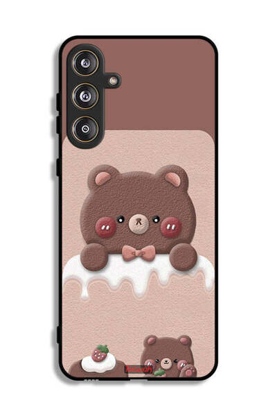 Tolwak غطاء حماية لهاتف سامسونج جالاكسي M55 5G بطبعة دب الفراولة