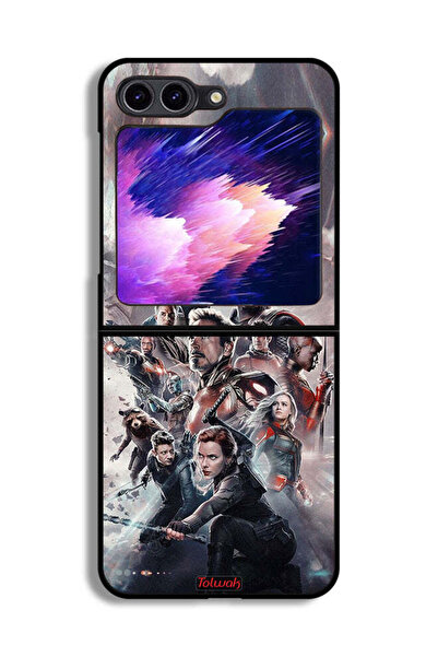 Tolwak غطاء حماية لجهاز Samsung Galaxy Z Flip6 Avengers