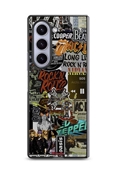 Tolwak غطاء حماية لهاتف Samsung Galaxy Z Fold6، تحيا موسيقى الروك آند رول