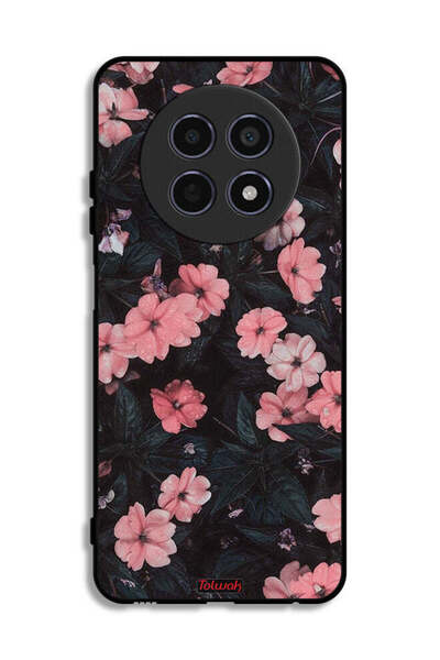 Tolwak غطاء حماية لهاتف Realme 12x 5G - لون الخوخ والورود الصغيرة