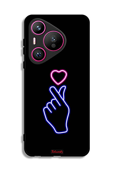 Tolwak غطاء حماية لهاتف هواوي بيورا 70 بنقشة قلب سناب