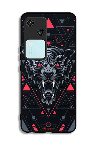 Tolwak غطاء حماية لهاتف Vivo S18 5G بتصميم الذئب المتمرّد