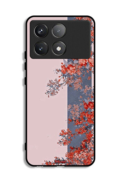 Tolwak Xiaomi Poco F6 Pro Protective Case Cover Tree Leaves And Flowers Art
