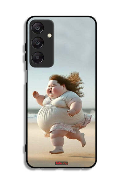 Tolwak Samsung Galaxy A25 5G Protective Case Cover Fatty Baby Girl Running