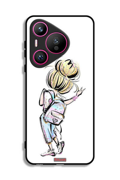 Tolwak غطاء حماية لهاتف هواوي بيورا 70 بطبعة "عودة إلى المدرسة"