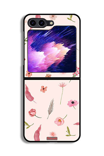 Tolwak غطاء حماية لهاتف Samsung Galaxy Z Flip6 بنقشة أوراق وورود