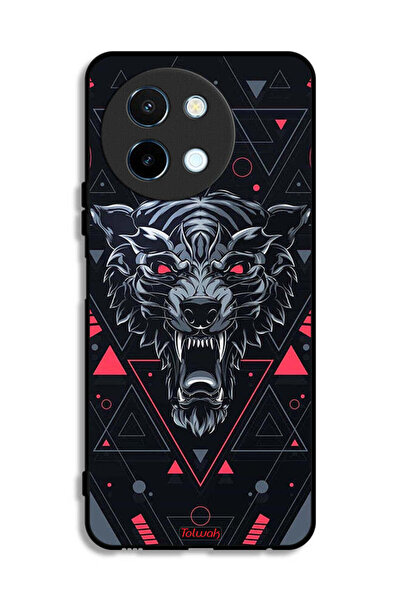 Tolwak غطاء حماية لهاتف Vivo Y38 5G بتصميم الذئب المتمرّد