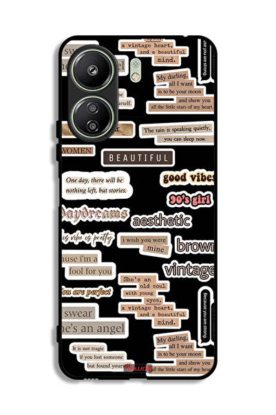 Tolwak غطاء حماية لهاتف شاومي ريدمي 13 سي بملصقات اقتباسات جميلة