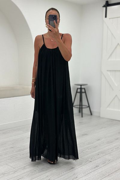 Act Pepicino Kids&Boutique Black Strap Dress 3173