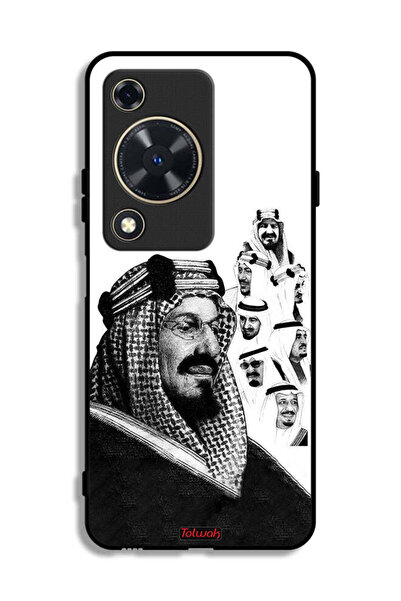 Tolwak غطاء حماية لهاتف هواوي إنجوي 70، ملصق فني أبيض وأسود لملوك المملكة الع...