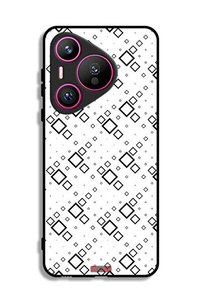Tolwak غطاء حماية لهاتف هواوي بيورا 70 بتصميم مربع تجريدي رقمي