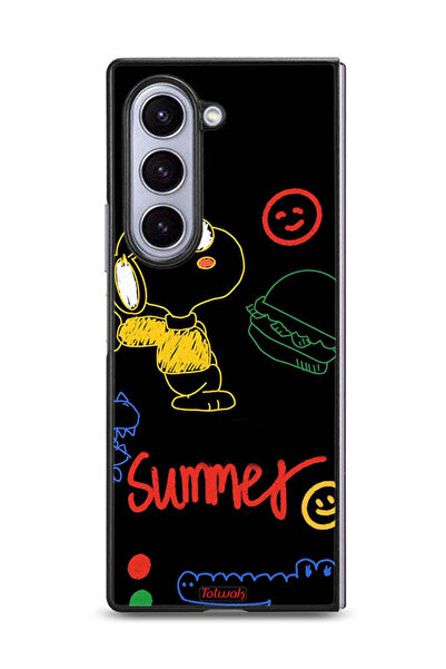 Tolwak غطاء حماية لهاتف Samsung Galaxy Z Fold6 بملصق صيفي