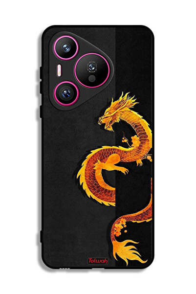 Tolwak غطاء حماية لهاتف هواوي بيورا 70 برسومات التنين